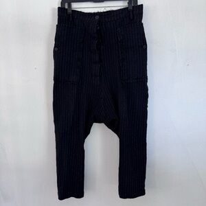 Rundholz Textured Wool Drop Crotch Button Front Pants size Small